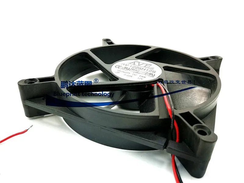 با AV-1225H12S 12 سم 12025 12v0. مروحة تبريد هيكل بمعدل تدفق الهواء بحد أقصى 120*120*25 ملم #5