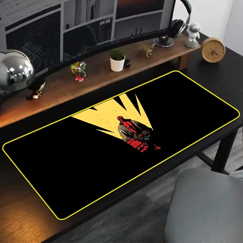 Cool H-Hellboy Mouse Pad 90x40cm Colorful Lock Edge Pure Natural Rubber Desktop Anti slip Large Mouse Pad