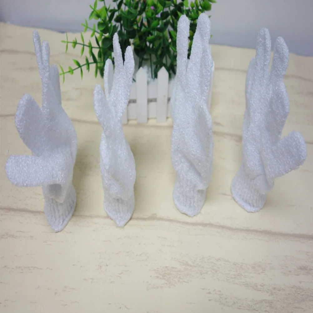 8 pezzi guanti da doccia per bambini guanti da bagno esfolianti guanti in nylon per la pulizia della pelle scrub corpo esfoliante