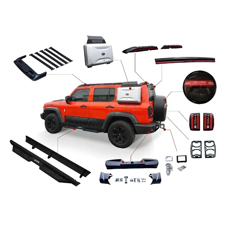 

High Quality Auto Exterior Accessories Front Bumper Grille Hood Cover Steel Whole Car Dreamer Body Kit for GWM Tank Accessory