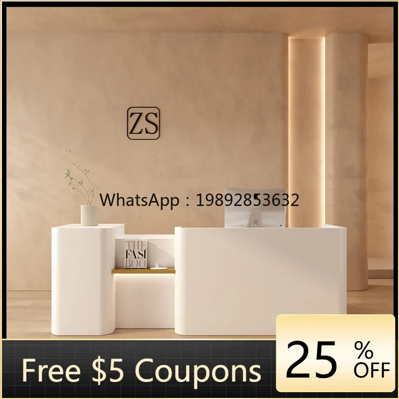 LYY Simple Modern Yoga Studio Company Front Desk Reception Desk Clothing Store Bar Table Beauty Salon Club Cashier Desk