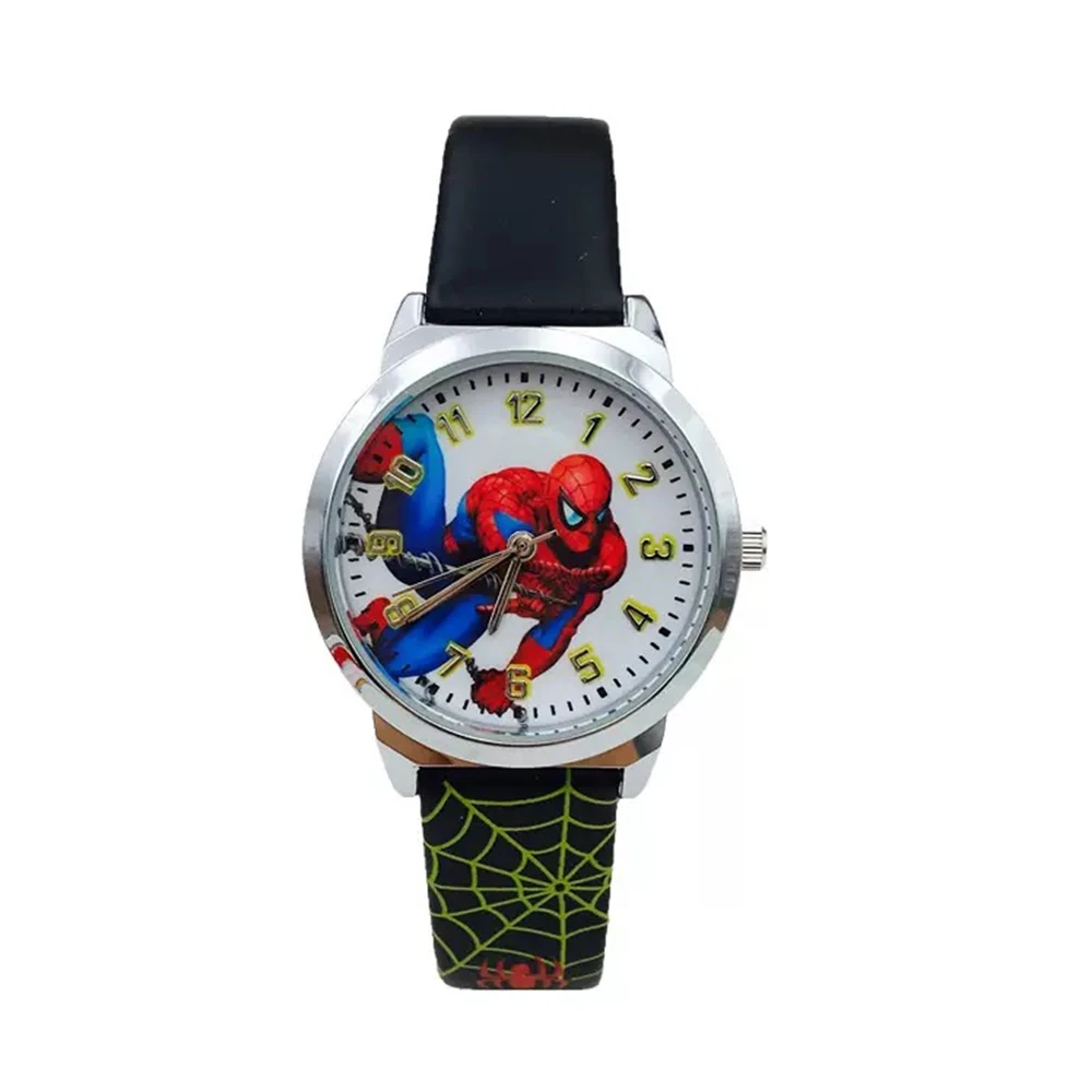 Marvel Spider Man Cartoon Children watches Quartz Wristwatch Boy Student Fashion Time Clock Waterproof  For boy gift