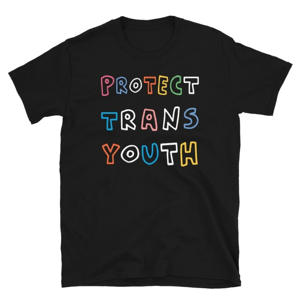Protect Trans Youth Graphic T Shirts Lgbtq Rights Stonewall Riots Woman Trans Men Power Unisex T-Shirt Cotton Short-sleev