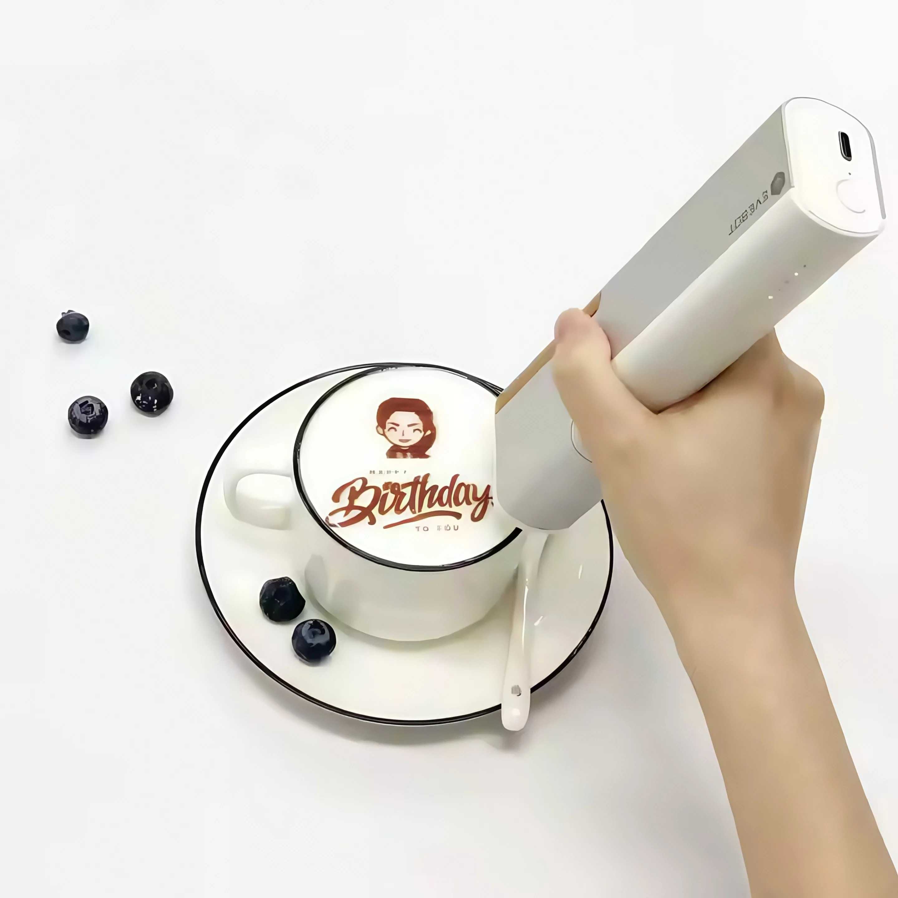 

Handheld Diy Edible Ink Food Printer 3D Food Printer Pen Coffee Latte Art Chocolate Printer Bread Cake Macaron
