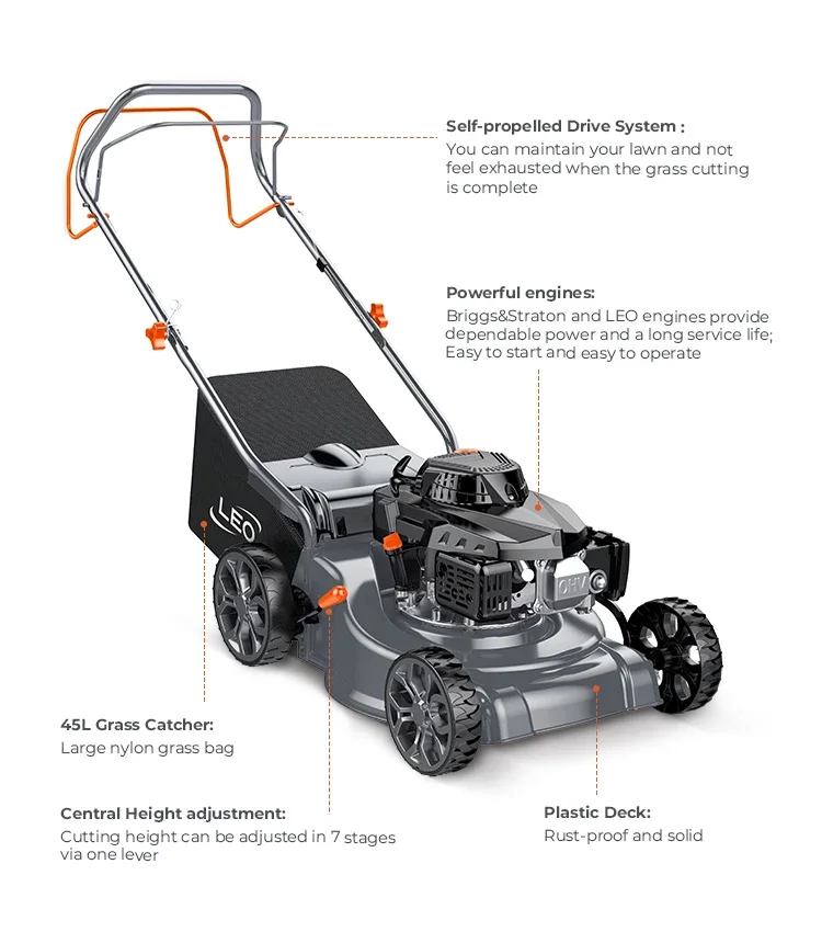 LEO LM40Z-E Cheap Mini Grass Mower Gasoline Lawn Mower