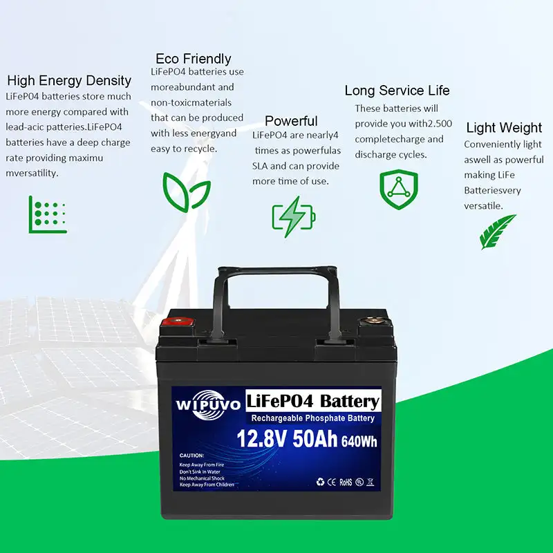 Portable LiFePO4 12V 50Ah 40Ah 35Ah With BMS 12.8V LiFePO4 Battery Pack Lithium Battery