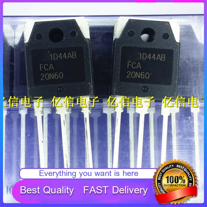 5Pcs/Lot New Original FCA20N60 20N60 TO-3P PACKAGE MOS Field Effect Transistor N GROOVE 600V 20A Good Quality  In Stock