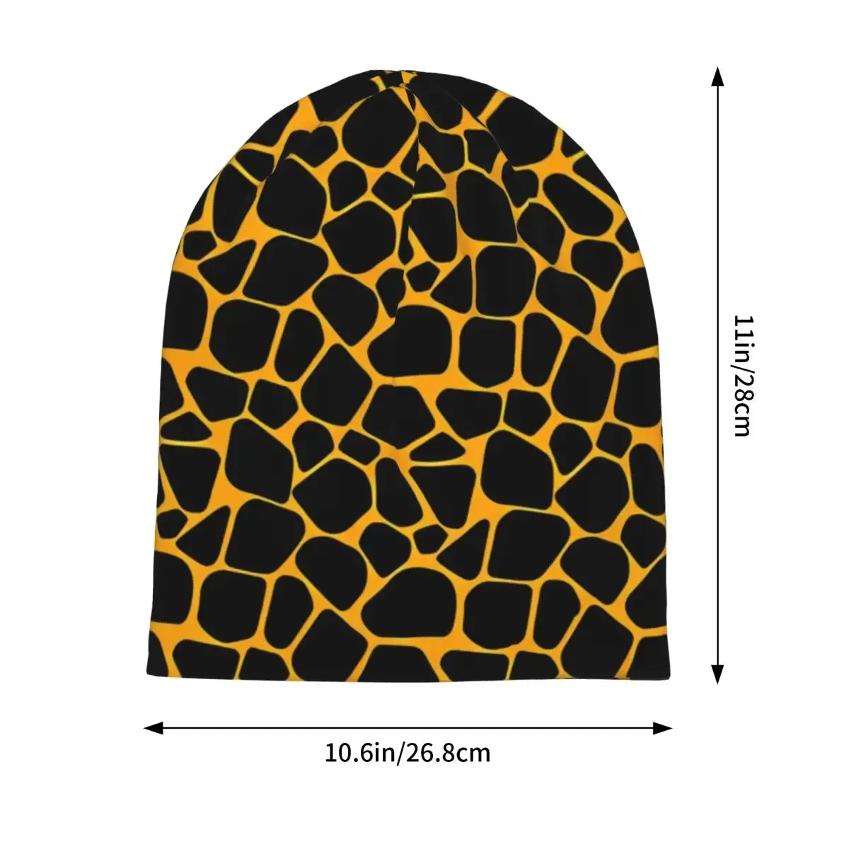 Neon Giraffe Print Beanie Hats Funny Caps Men Women Unisex Outdoor Sport Knitted Hat Spring Design Elastic Beanie Hats