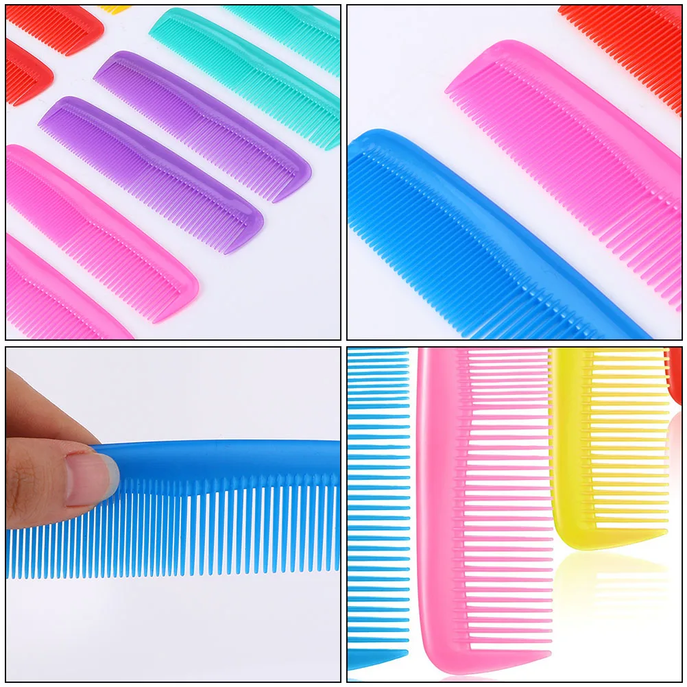 12 قطعة مجموعة مشط الشعر البلاستيكية الصغيرة المحمولة المضادة للكهرباء الساكنة أمشاط للمنزل صالون حلاقة السفر استخدام مشط الشعر مختلط اللون #3