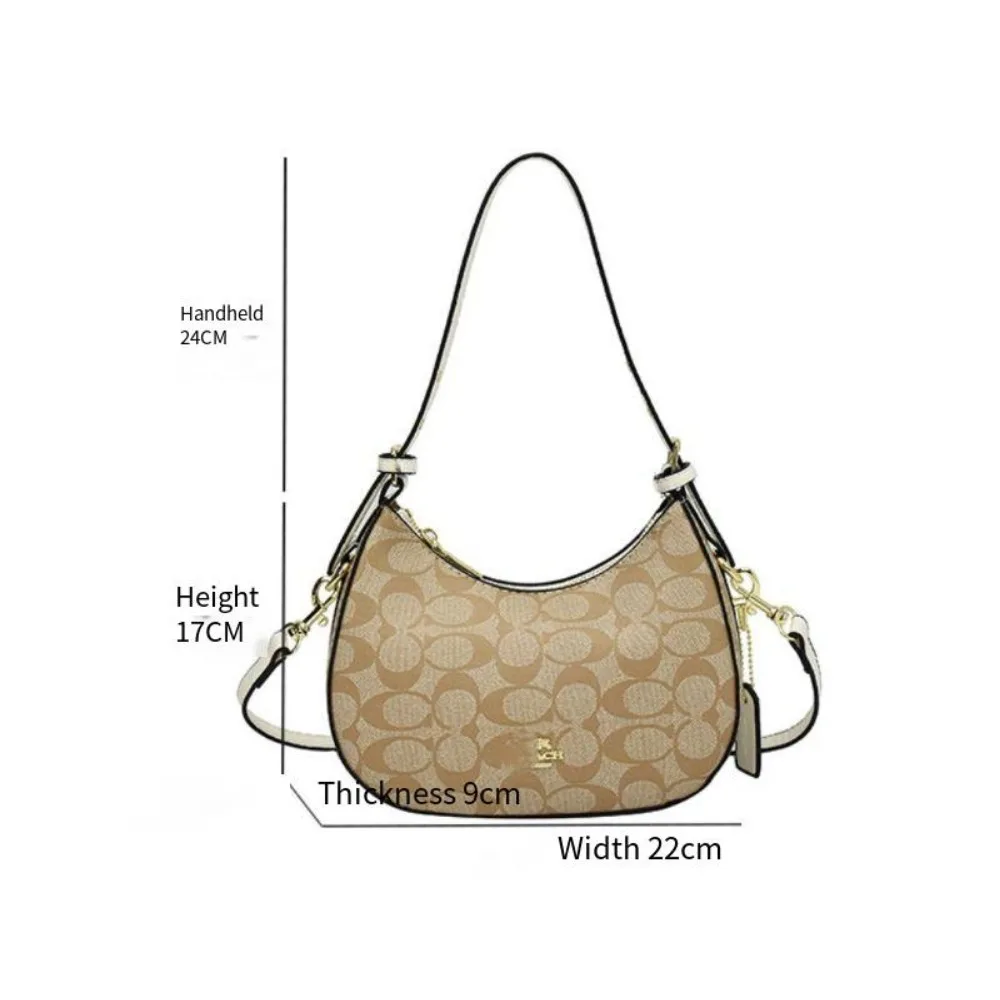 Bolso Hobo, bolso de media luna, bolso de moda para las axilas, bolso de hombro Simple para ir al trabajo, bolsos de cuero de ocio a la moda versátiles, bolso de diseñador para mujer