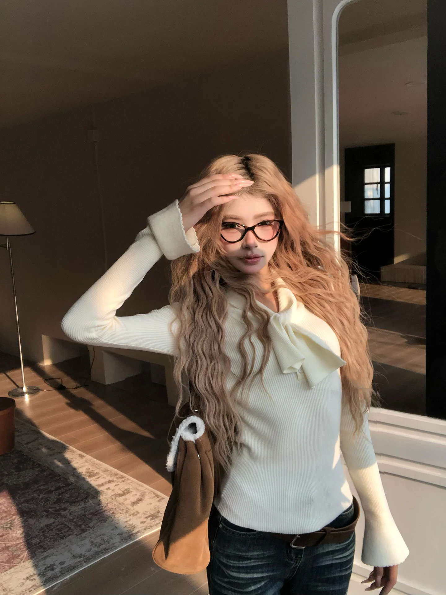 

Женский вязаный свитер-база Seven Simp Slip, осенне-зимний, приталенный, прямой крой, длинный, для ношения под одеждой