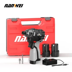 NANWEI electric screwdriver electric drill brushless lithium-ion impact screwdriver home rechargeable screwdriver