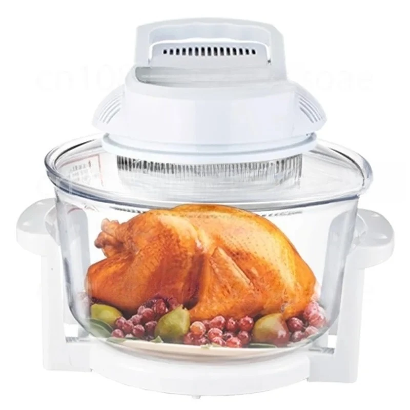 12L Oven/Flavor Wave Oven Turbo with Glass Bowl Transparent Air Fryer 220-240V