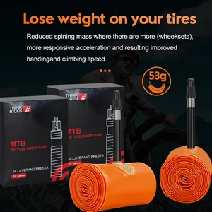 ThinkRider 1PSC Bisikletin iç Tüpü Ultra hafif 26 ila 27.5 29 İnç MTB Bisiklet, TPU, Malzeme, Lastik, 45mm Vana bir Fransız Süper Hafiftir En iyi 10 satış pnel aro 29 mtb-no. 8