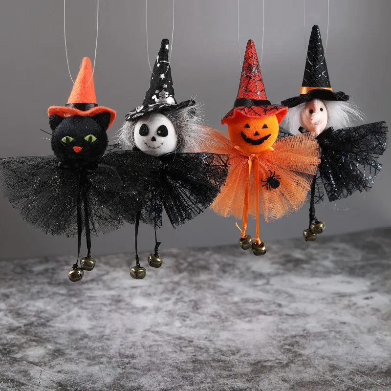 

Halloween decoration pendant, Halloween party, bar decoration, pumpkin, Ghost, Black Cat, charm, 4PCs