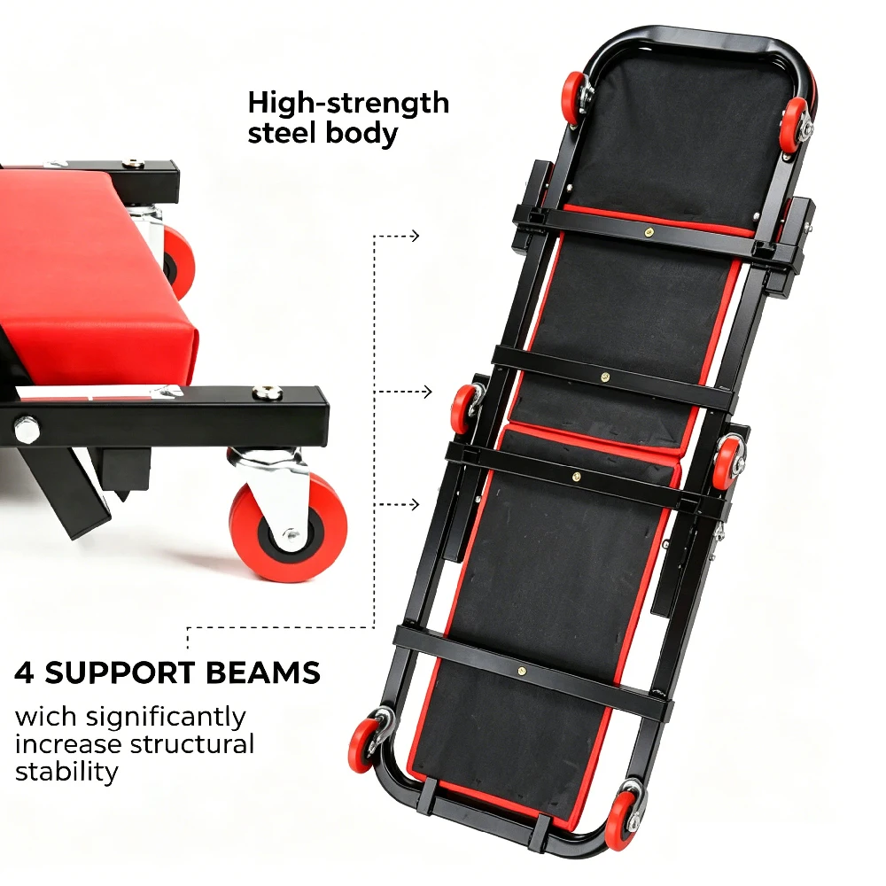 เก้าอี้ช่างแบบ 2-in-1 รูปทรงตั - Garage Creeper Roller บทวิจารณ์และราคา