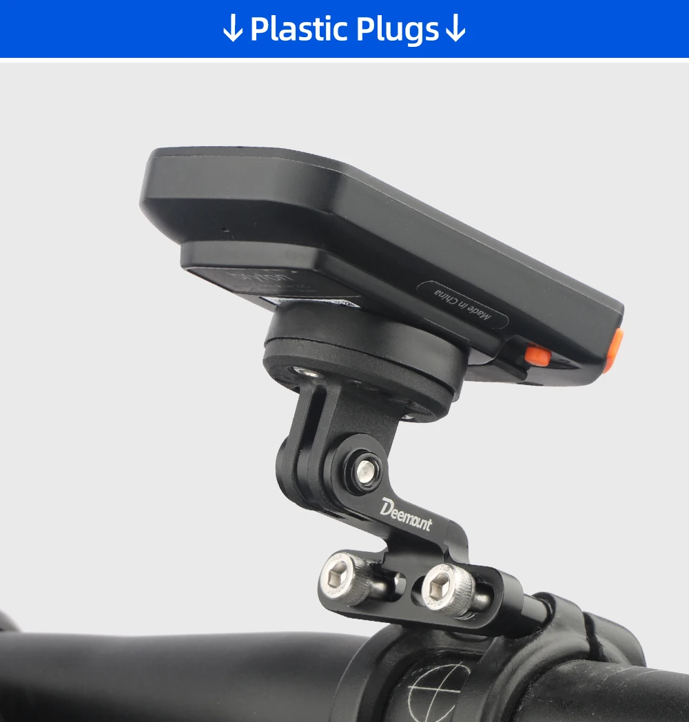Deemount Richtungsverstellbarer Adapter für Garmin Bryton Wahoo Computer, hinteres Radarlicht, passend für Magicshine Scheinwerfer-GoPro-Kamera – Detail 11