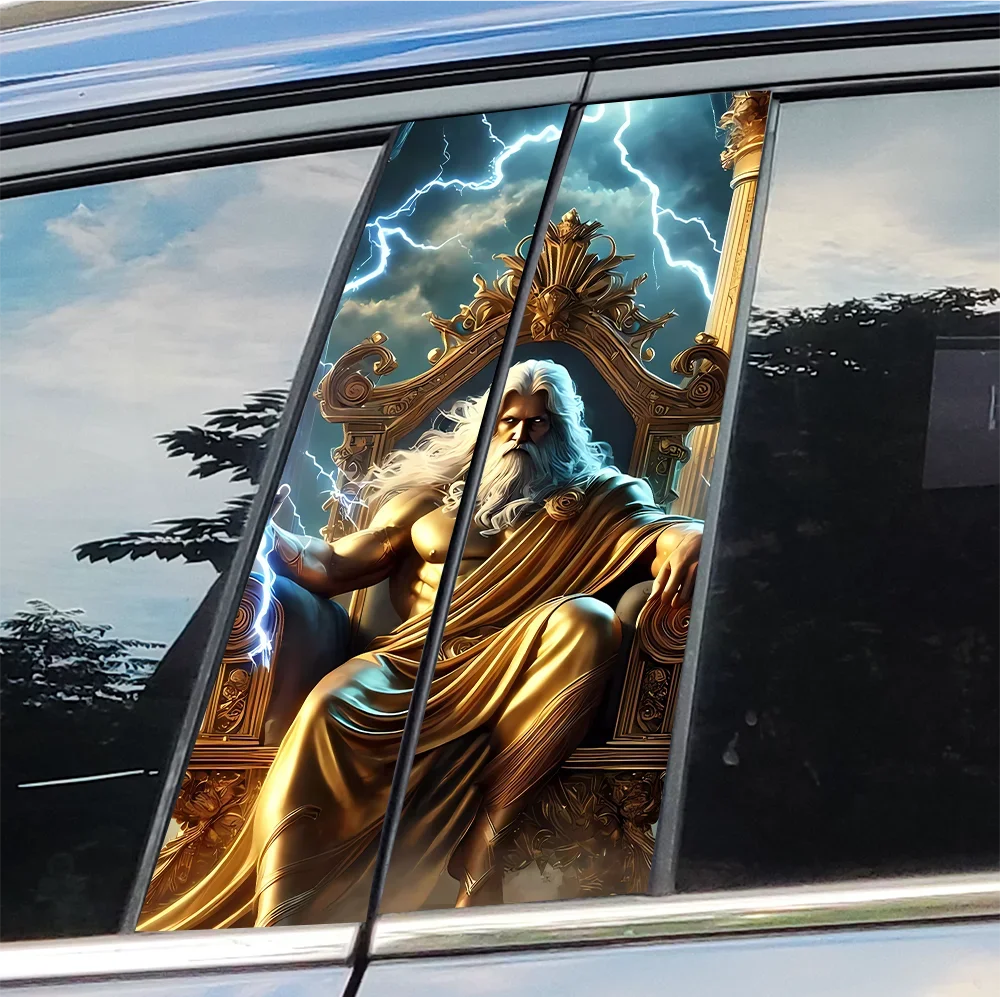 

Zeus Car Stickers Car B-pillar Vinyl Decals Waterproof Auto Center Pillar Sticker Cover Scratches Vehicle Decors Accessories