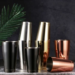 Boston 750/550 ml Cocktail Shaker With Recipe, Stainless Steel Mixer Bartender Bar Drinks 2 Piece Cocktail Shakers Bar Tools