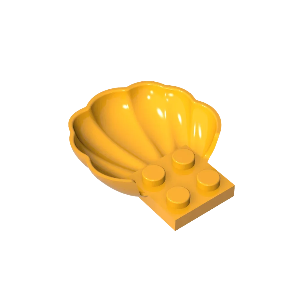 GDS-2092 parte del corpo animale Clam/capesante Half Shell con 4 borchie compatibile con lego 18970 assemblaggi Building Blocks
