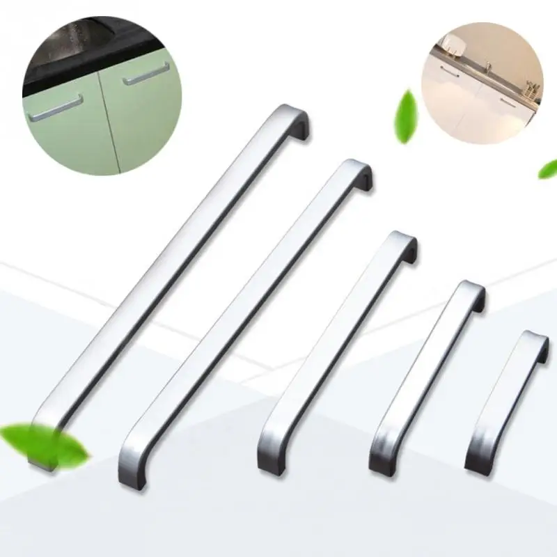 4/6/8/10/12 inches Space Aluminum Handles Kitchen Door Cabinet Straight Handle Pull Knobs Furniture Hardware
