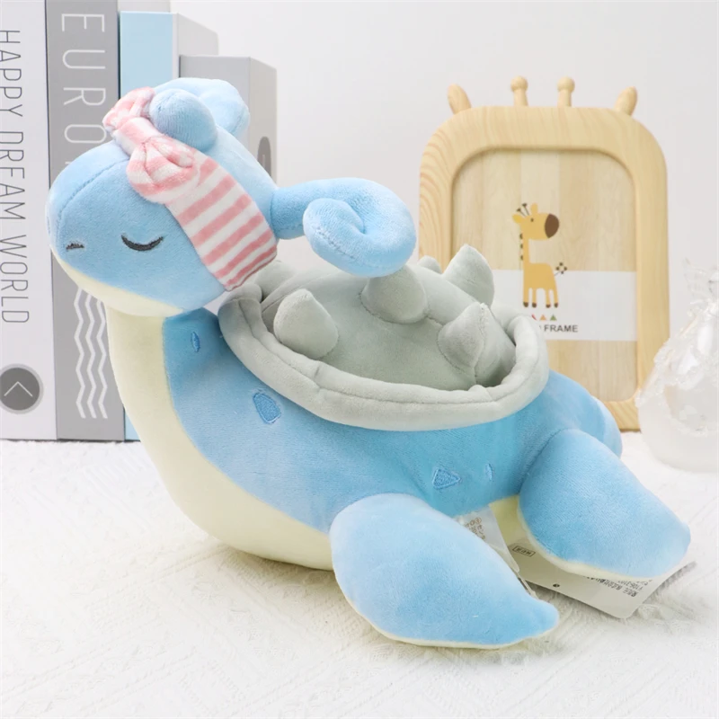 Kawaii Pokemon Sleep Cubone Slowpoke Chikorita Psyduck Lucario Piplup Plush Pilows Toys Lapras Furret Dragonair Mew Peluche Doll