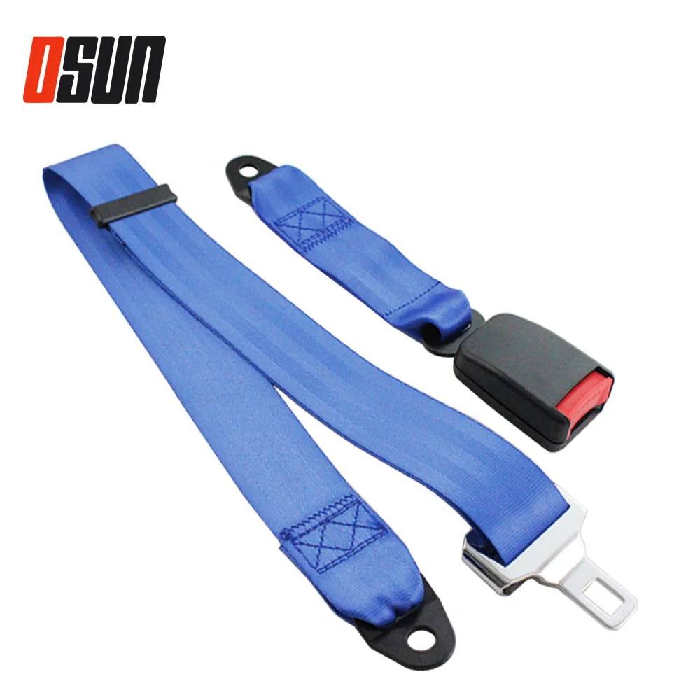 1PCS Blue 2Points Car Auto Seat Seatbelt Universal Seat Belts Adjustable Extension Bucklet Truck Seat Safety Belt Car Accessorie