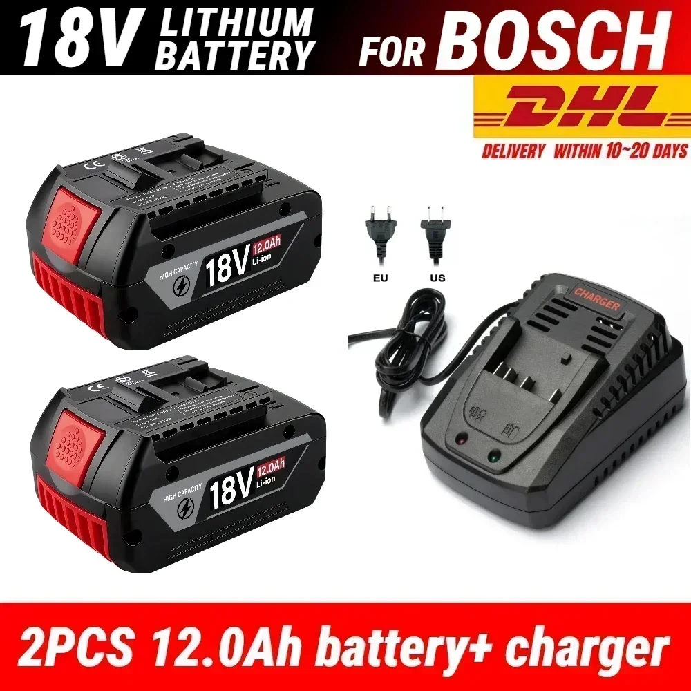 Nieuwe 18V 12.0AH professionele lithiumbatterij voor Bosch BAT609 BAT609G BAT618 BAT618G elektrisch gereedschap oplaadbare batterij ◪ ㉿