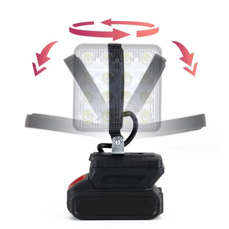 Pour Makita 18V Li-ion batterie LED lampe de travail 3/4 pouces Portable lanterne lampe de poche éclairage de secours pour Camping outil lampe