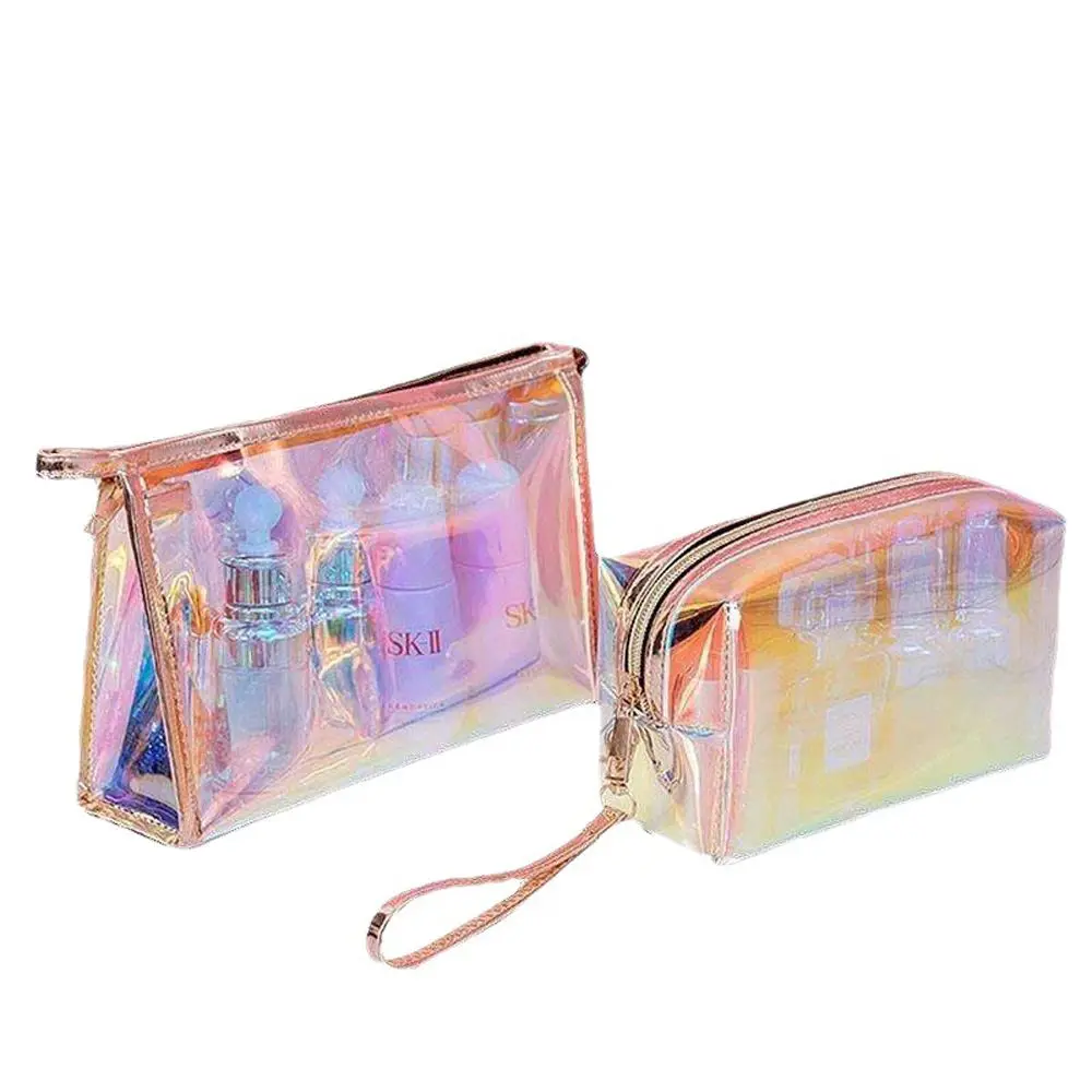 Waterproof PVC Women Storage Bag Beauty Bath Transparent Travel Cosmetic Bag Zipper Makeup Pouch Toiletry Organizer Wash Bag