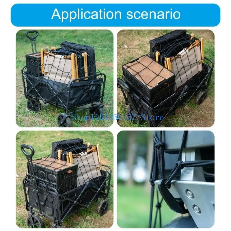 652F Wagon Cover and Wagon Cargo Net Garden Wagon Cover Utility Wagon Cart Cover & Wagon Cargo Net for Utility Folding Wagon