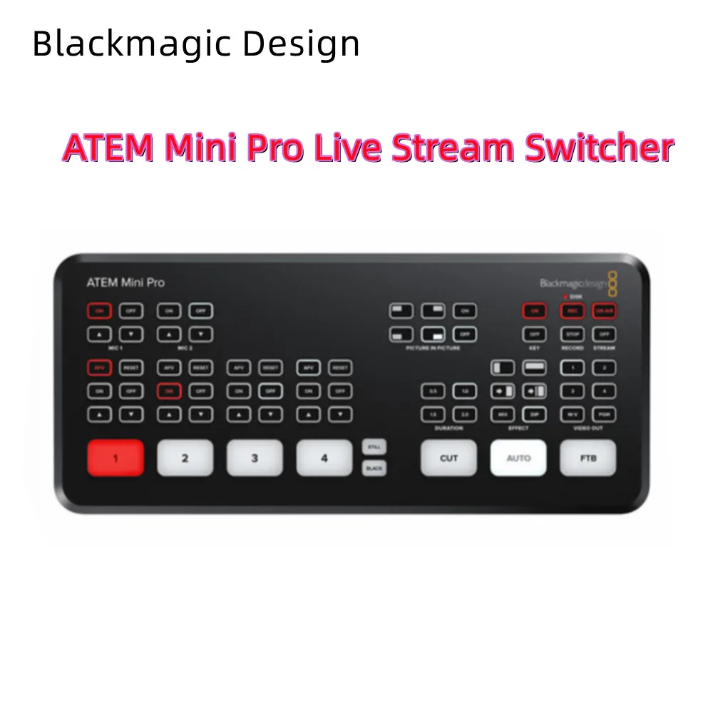 

Blackmagic Design ATEM Mini Pro Switcher ATEM Mini Pro Live Stream Switcher Multi-view and Recording New Features