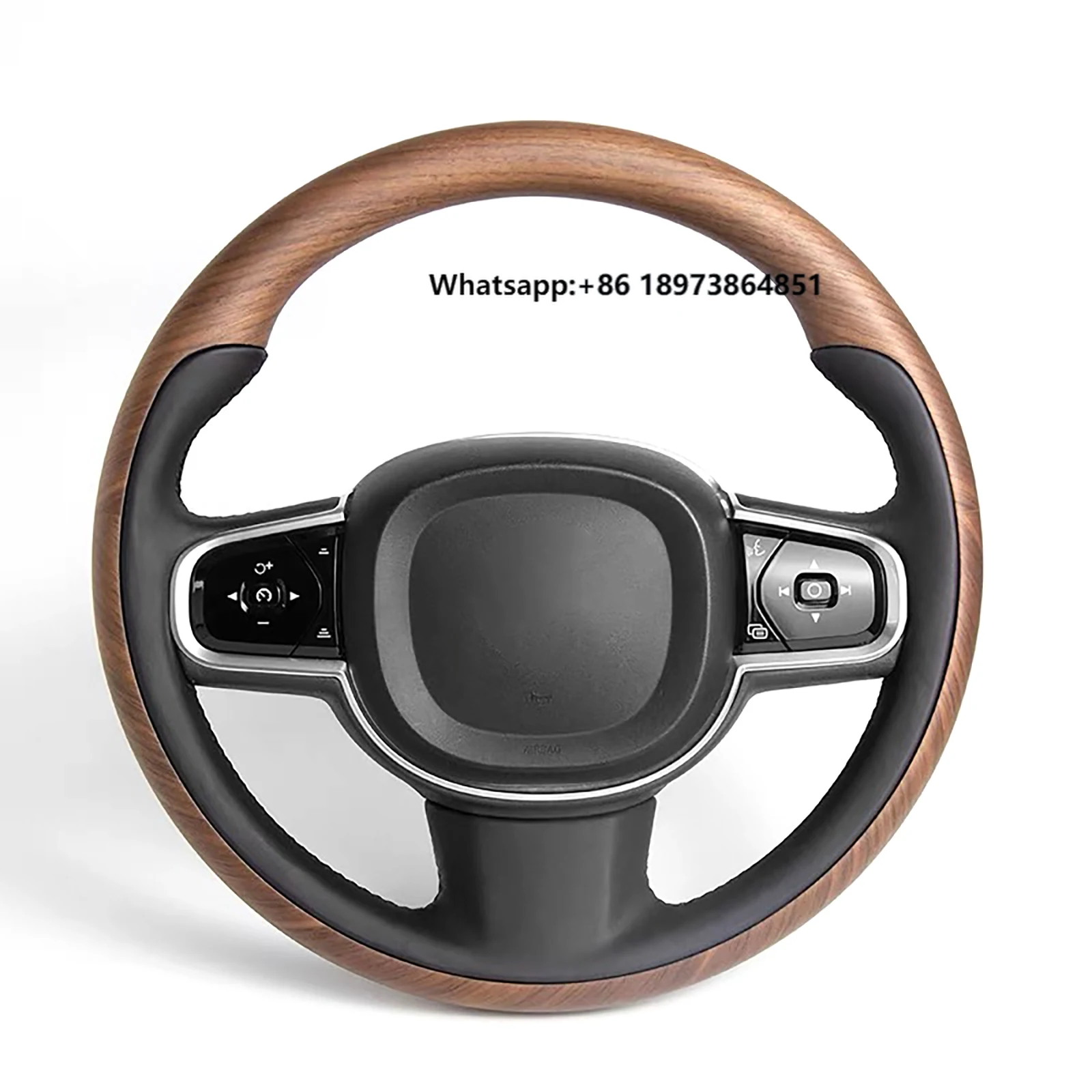

Custom Sports Design Interior Carbon Fiber Leather Covered Steering Wheel OE39834466 for S90 S60 XC60 XC90 16-