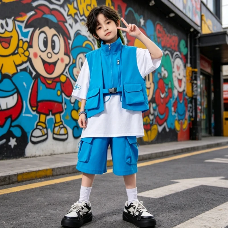 

Girl's Jazz Dance Costume Hip Hop Trendy Costume Children's Street Dance Performance Costume Set Jazz Clothes