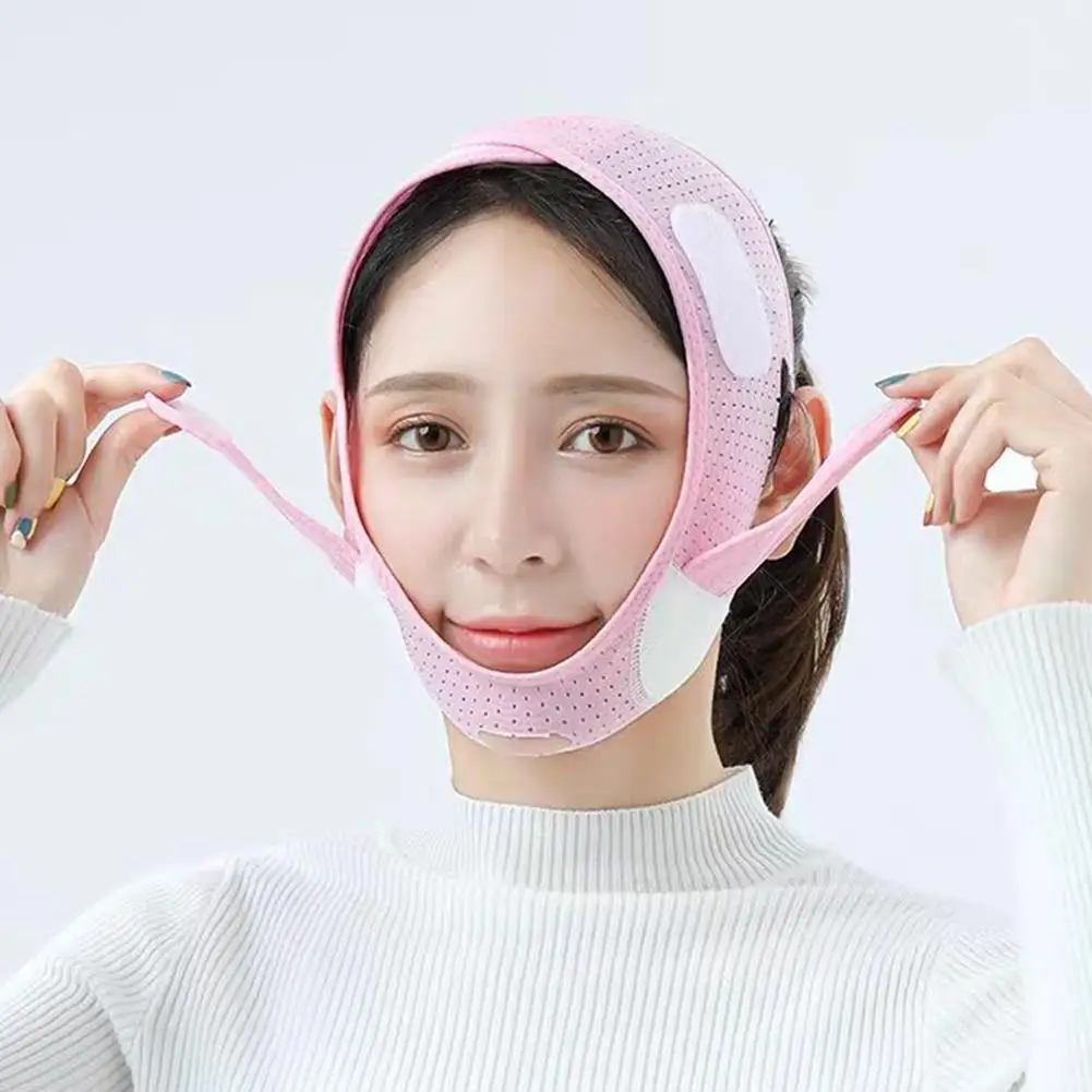 小顔ストラップ 二重あご解消 Vフェイスステッカー アンチバンデージ フェイスストラップベルトマスク リフトオーバルマスク フェイス ﻿