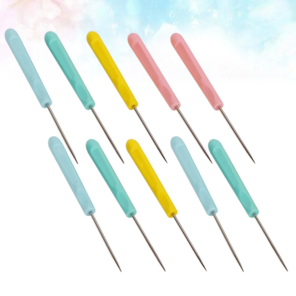 

20pcs Plastic Handle Awl Steel Pricker Diy Sewing Repair Tool For Carpets Canvas Upholstery Tent Mattress Furs