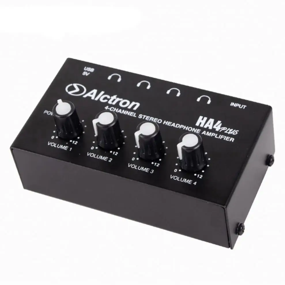 

Alctron HA4plus 4 Channel Portable Headphone Mini Mixer Amplifier Sound Stereo Compact USB Audio Interface