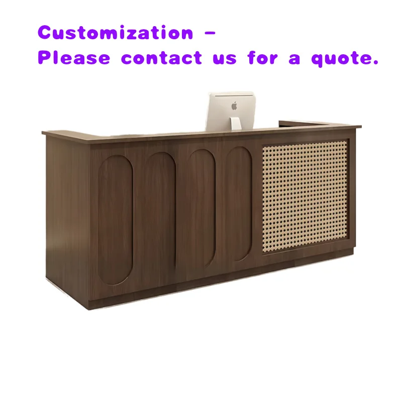 

custom.Minimally designed Japanese rattan bar counter cash register reception desk restaurant store hotel beverage shop receptio