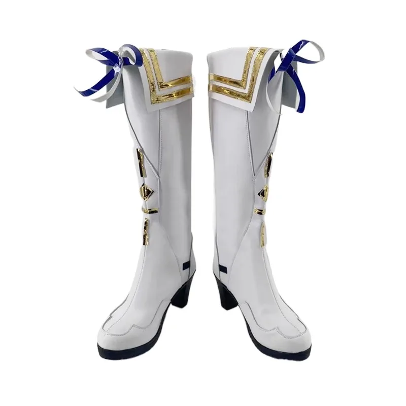 Anime Wuthering Waves Phoebe Cosplay Shoes Women PU Tall Boots for Halloween Carnival Party Christmas