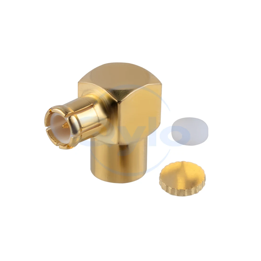 MCX-JWB3 Bent Male RF Connector Suitable for RG402/086 Semi-Flexible Semi-Rigid Cable (1 pcs)