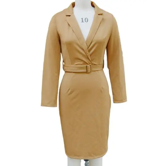 

Women's Dresses Elegant Temperament Long Sleeve Fashion Suit Office Dress 2025 Spring & Autumn Women Sexy Skinny Commuting Dress