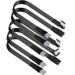 20CM Flat Elbow USB-C Type C Up/Down 90 Degree Data Load PD Cable Left and Right USB C universal data cable for Android phones
