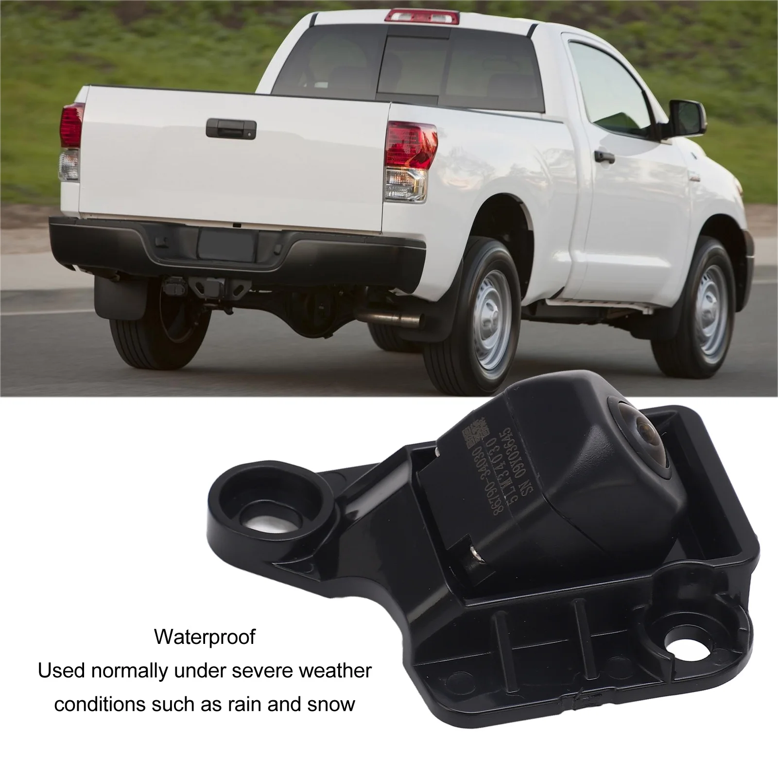 

Камера заднего вида, водонепроницаемая, устойчивая к атмосферным воздействиям, компактная камера заднего вида для помощи при парковке, HD для Toyota Tundra 2007–2013