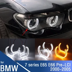 for BMW 7 series E65 E66 PRE FACELIFT Pre-LCI 745i 745Li 760Li 760i 2002-2005 DTM M4 Style LED Crystal Angel Eyes  rings Kit