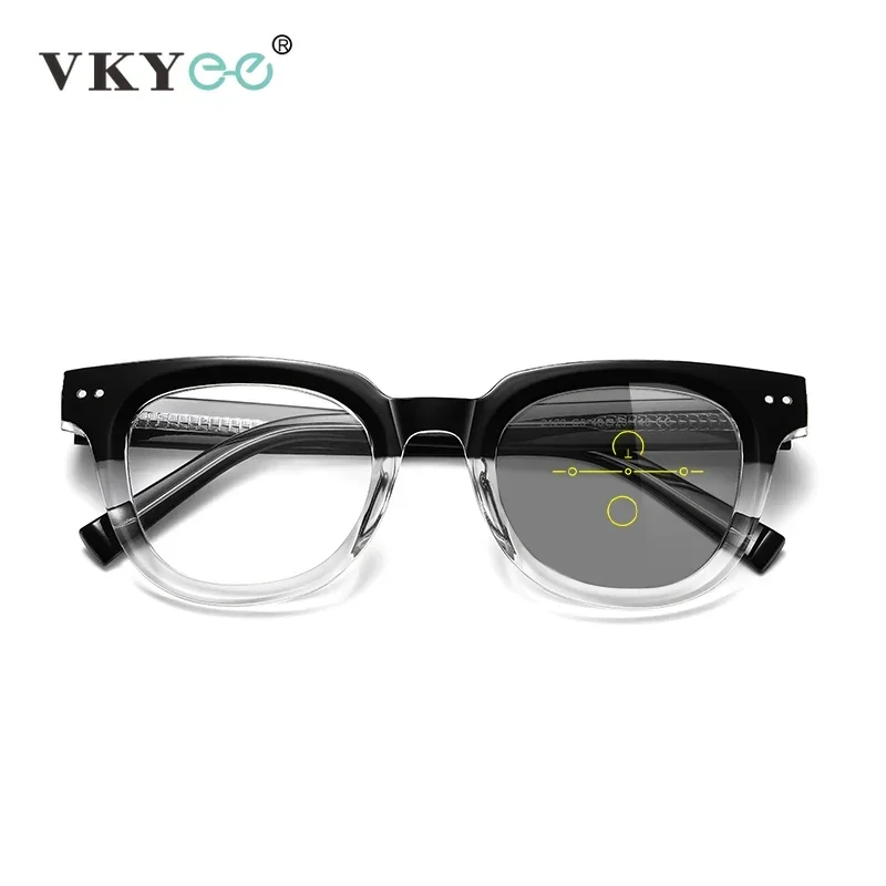 VICKI Retro Men's Progressive Multifocal Reading Glasses Anti Blue Light Glasses For Look Far And Near Vision Glasses Men 2120