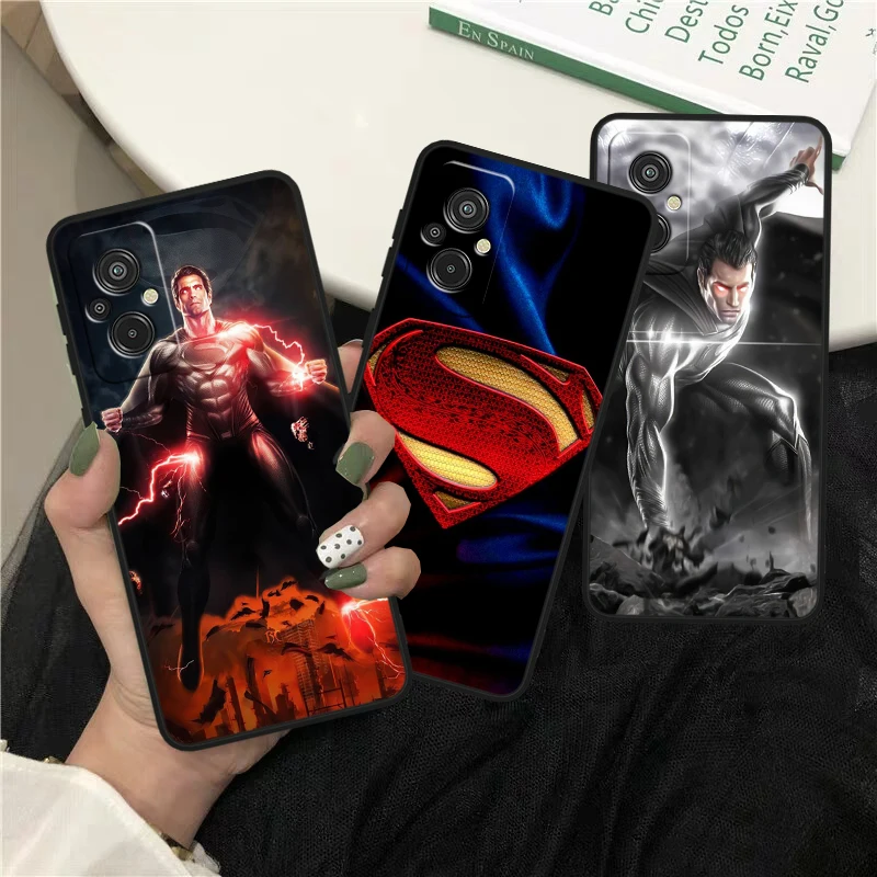 Superman Superhero For Xiaomi Redmi K60 12C 12 11A A1 11 10C 10X 9T 9C 9AT 8A Pro Silicone Black Phone Case