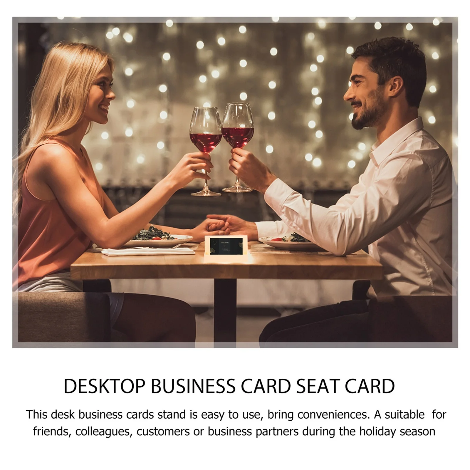 

2Pcs Business Card Storage Rack Practical Name Card Holder Ideal Gift for Colleagues Name Cards Stand Business Cards Base