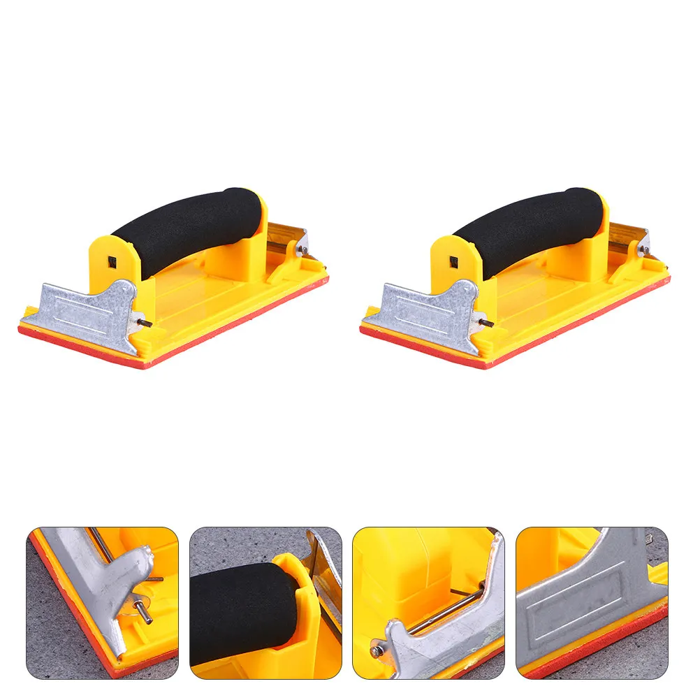 2Pcs Hand Sand Tool Plastic Sandpaper Holder Rack with Comfortable Grip for Wall Corner Sanding Drywall Wood Metal Polishing
