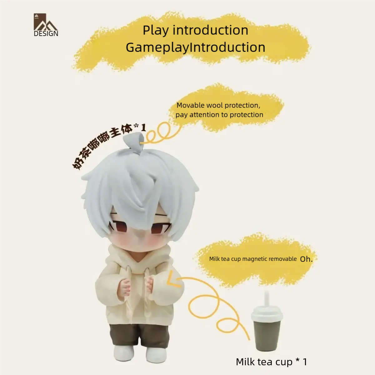 Original Innovative Product D-du Milk Tea Dudu Figure Cute Model Desktop 2D Statue Gift Ornament Spot 2025 New Figure