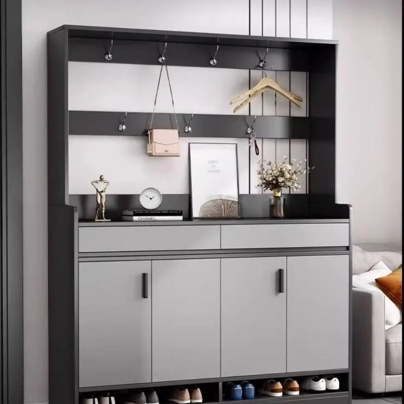 الشمال نمط رمادي خزانة خذاء الحديثة الحد الأدنى عرض خزائن الأحذية غرفة المعيشة أدراج Szafka Na Buty أثاث المنزل